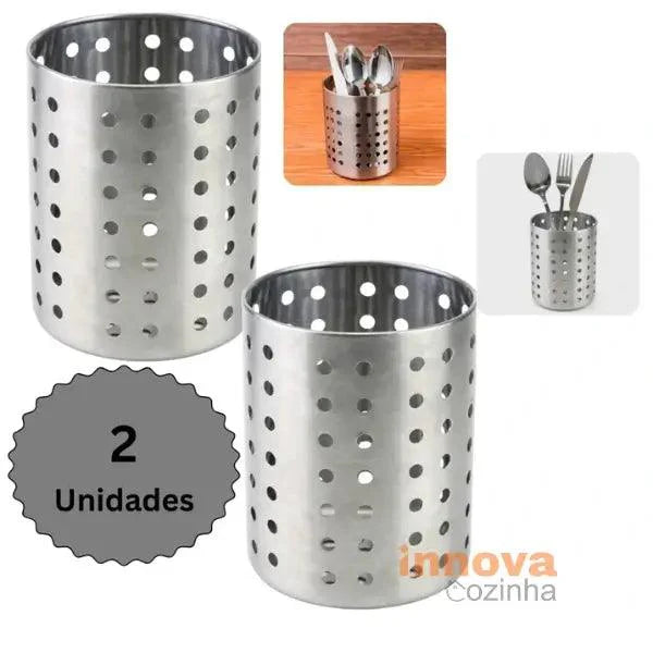 Escorredor de Talheres Inox Redondo  Pro InnovaCozinha