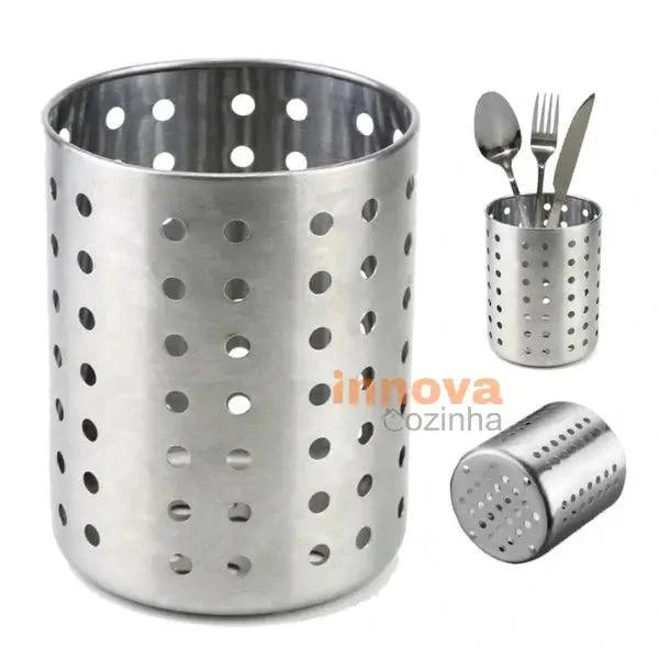 Escorredor de Talheres Inox Redondo  Pro InnovaCozinha