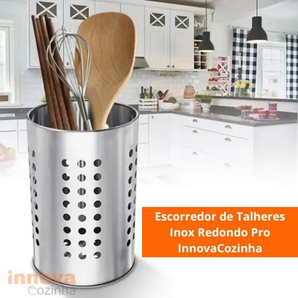 Escorredor de Talheres Inox Redondo  Pro InnovaCozinha