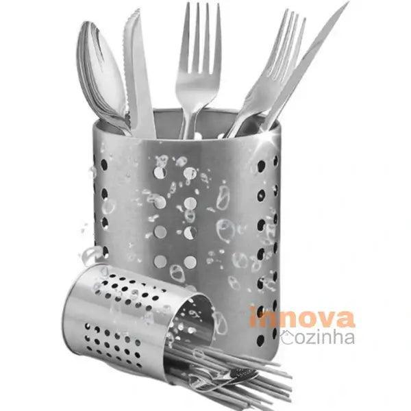 Escorredor de Talheres Inox Redondo  Pro InnovaCozinha